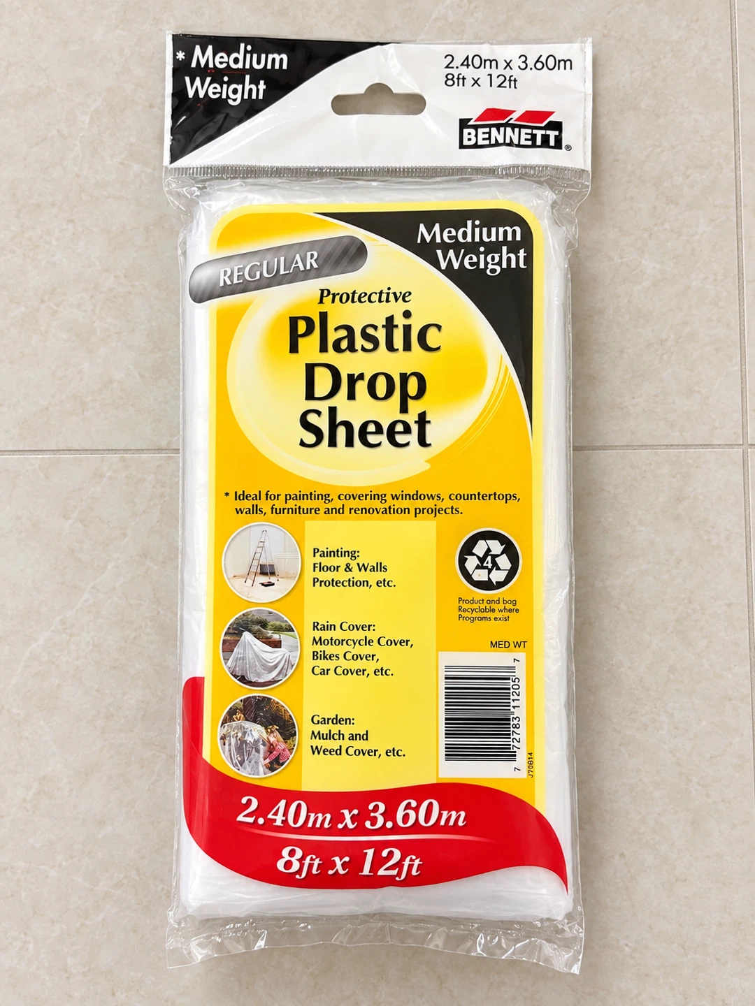 Bennett Medium Weight Plastic Drop Sheet