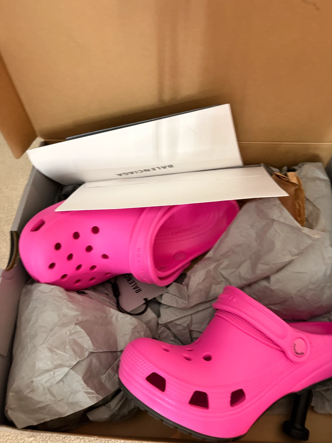 Balenciaga Pink Crocs Platform Heels - photo 2