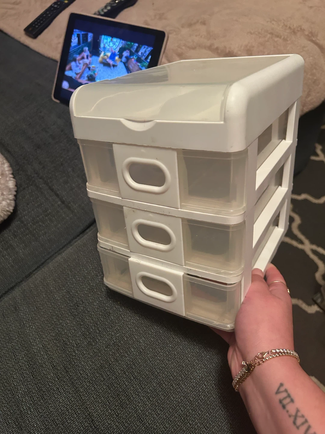 White 3-Drawer Plastic Organizer #freecycle