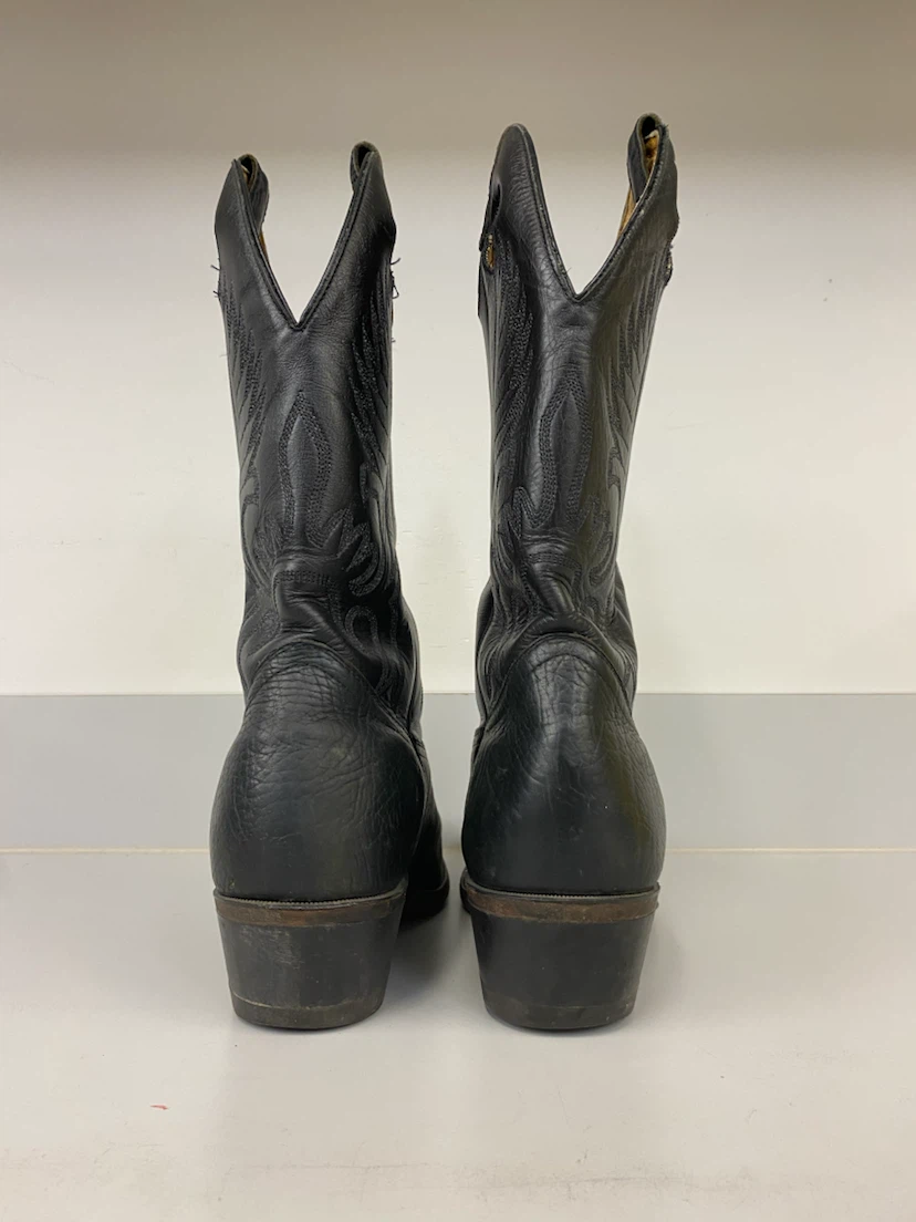 Boulet Black Leather Buckaroo Cowboy Boots Women’s - 8/8.5 - photo 3