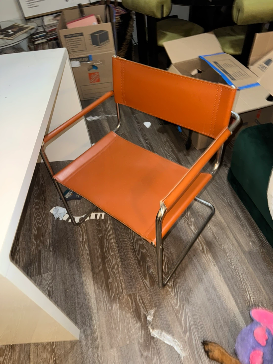Modern White Waterfall Desk - photo 2