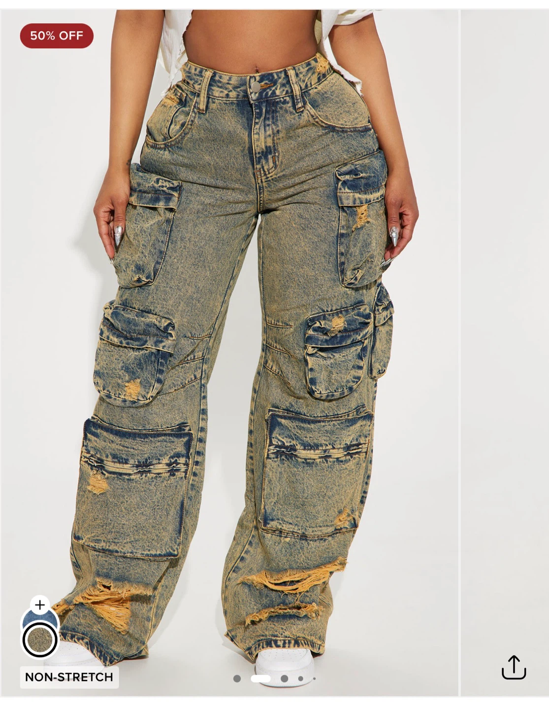 Fashion Nova Cargo Jeans