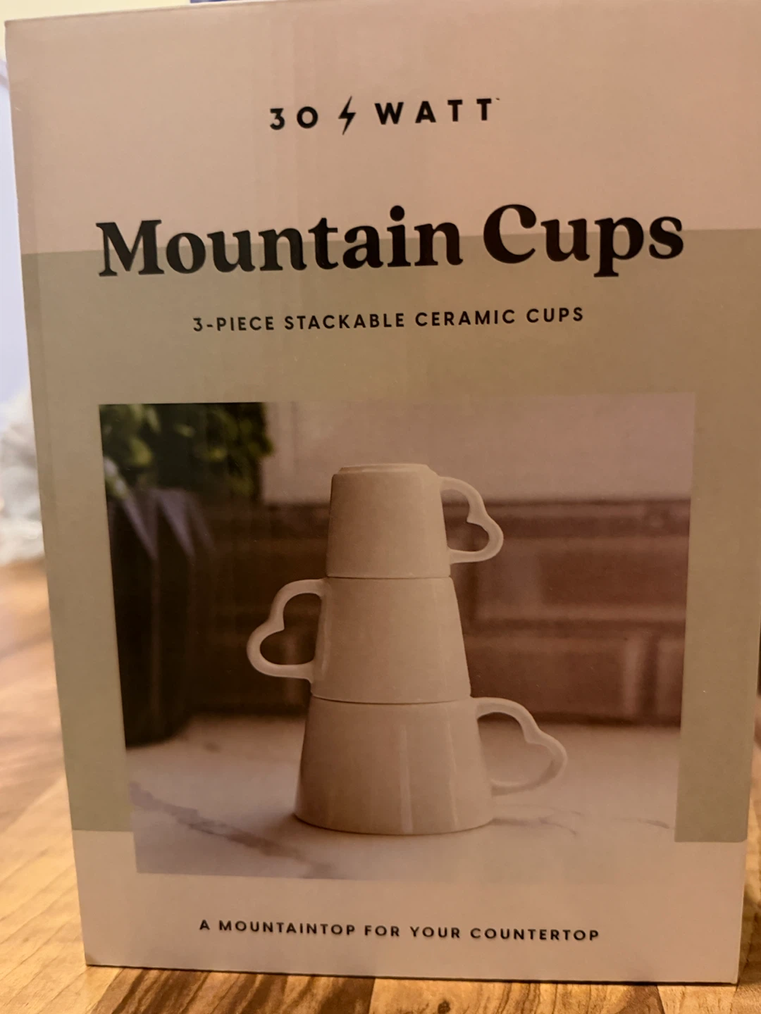 Mountain Cups 3-Piece Stackable Ceramic Cups