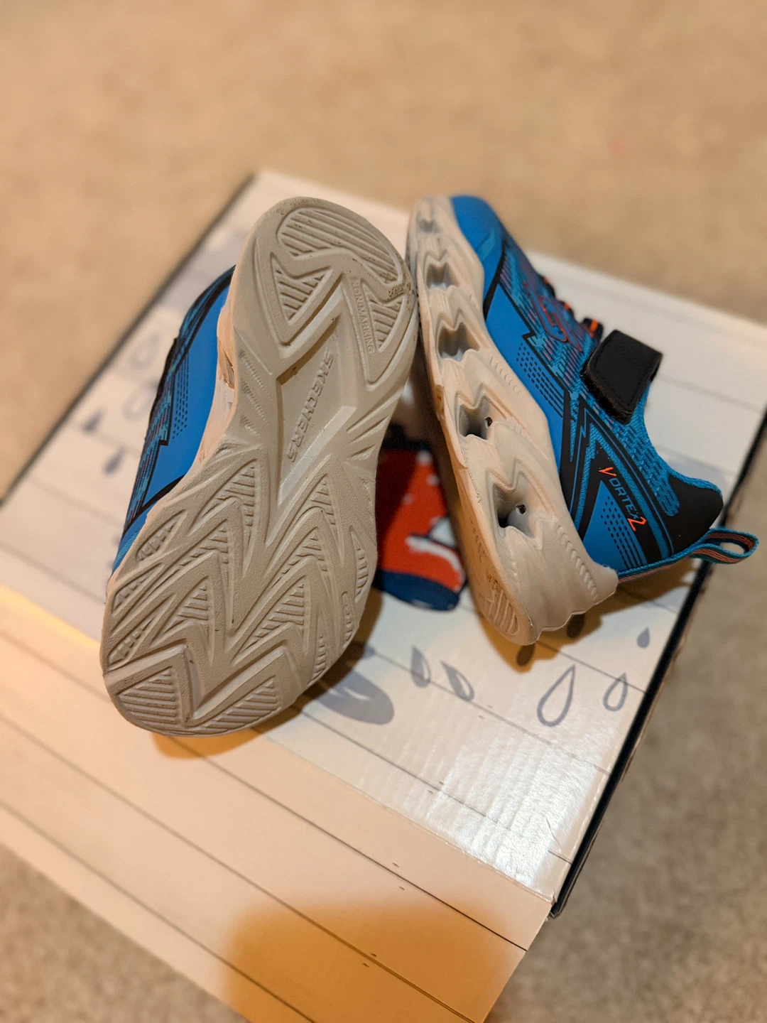 New Skechers "Lights" Vortex 2 Kids Shoes size 7 - photo 3