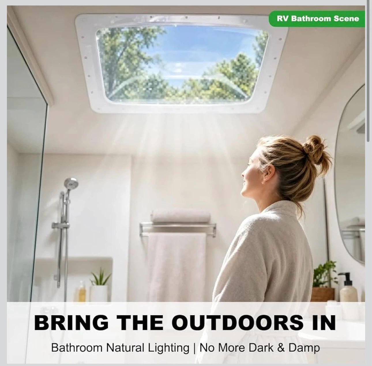 RV Skylight Replacement Outer Dome Clear Polycarbonate 18x22 - photo 3