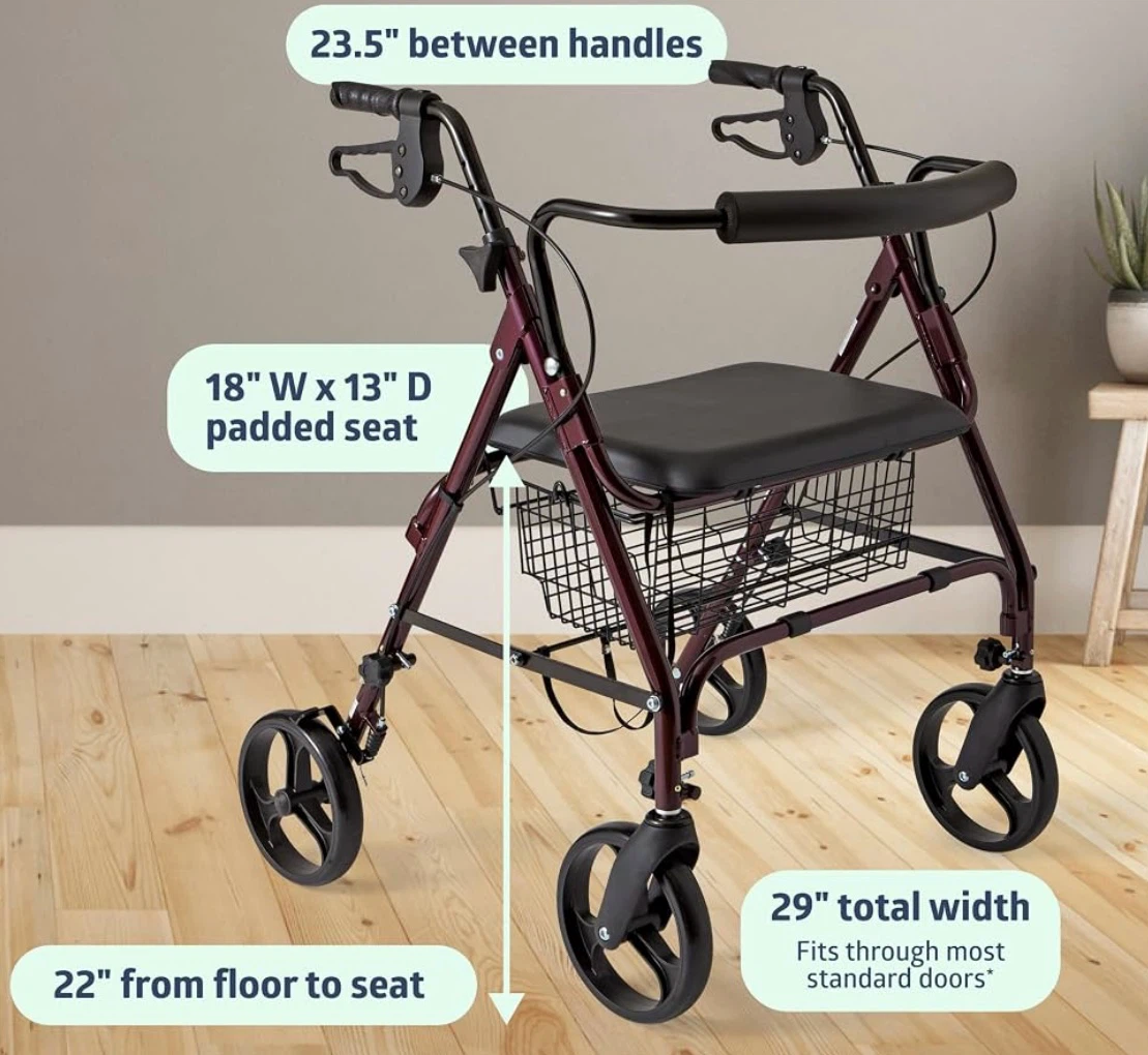 Bariatric Walker with Seat and Basket - photo 2