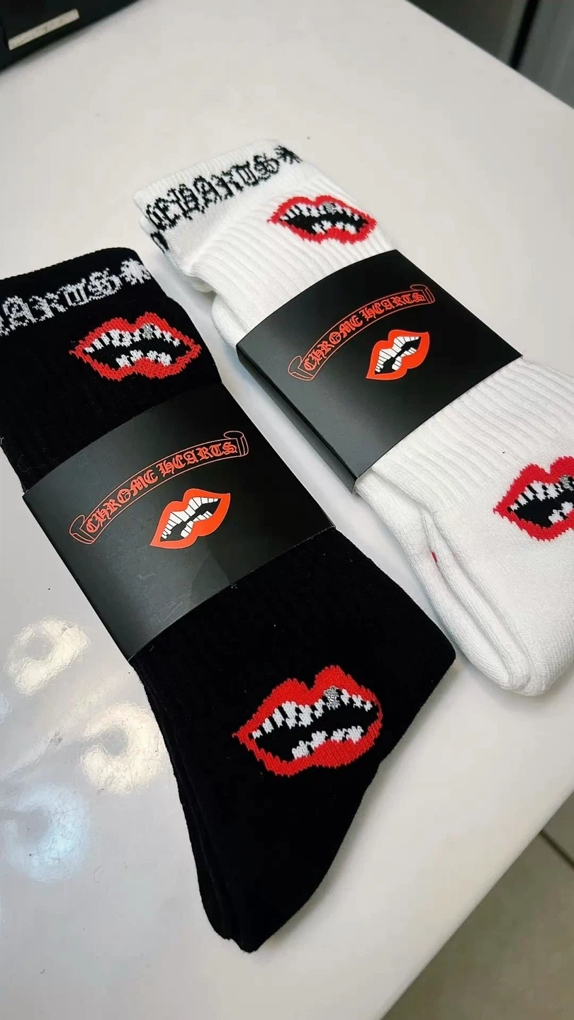 Chrome Hearts Lip Print Socks