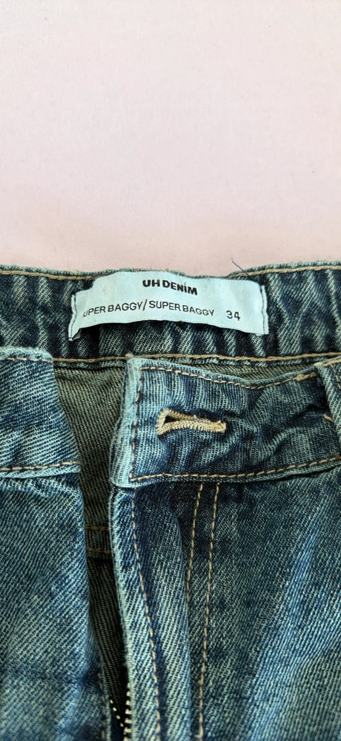 UH DENIM Super Baggy Jeans Size 34 - photo 3