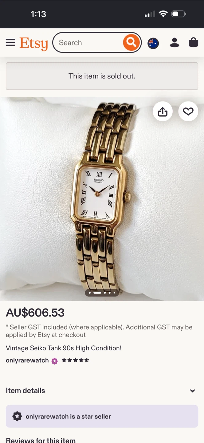 Vintage Seiko Quartz Tank Watch - photo 4