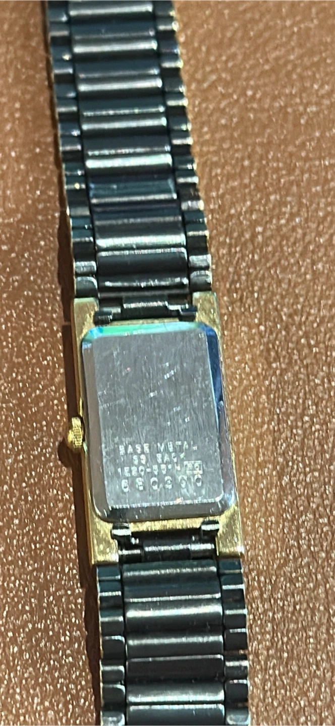 Seiko Quartz Two-Tone Rectangular Watch - photo 2
