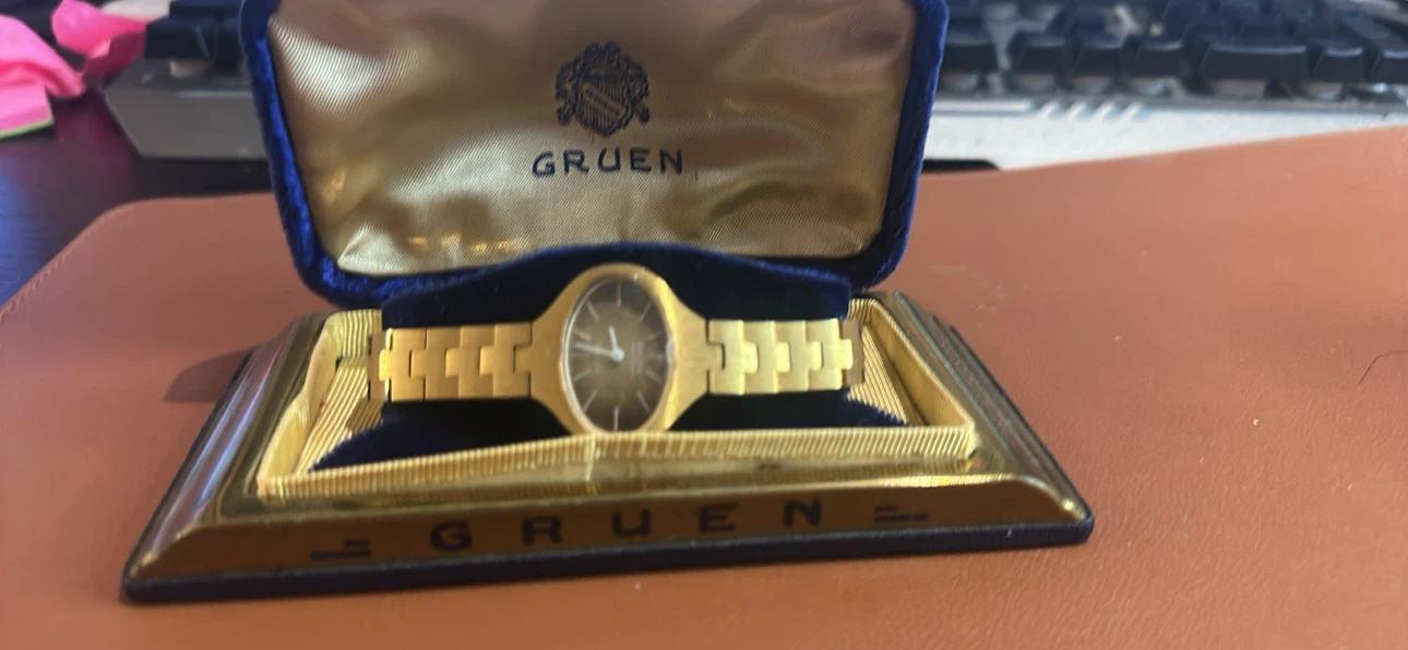 Vintage Gruen Gold-Tone Ladies Watch