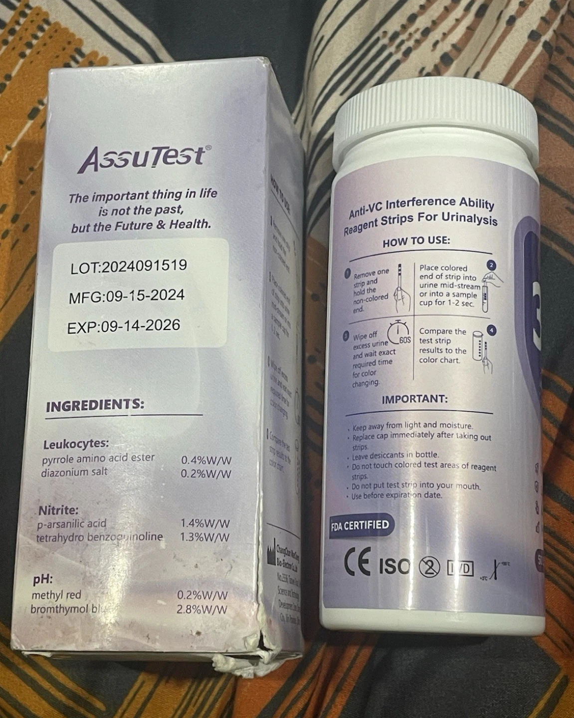 AssuTest 3-in-1 UTI Test Strips - photo 2