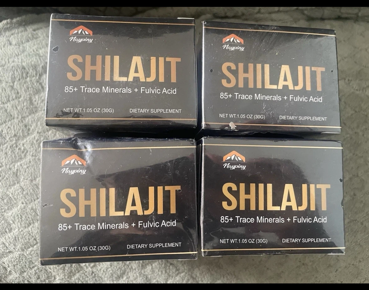 4 Naypiny Shilajit Supplement Jars