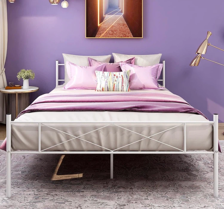 Metal bed frame-queen