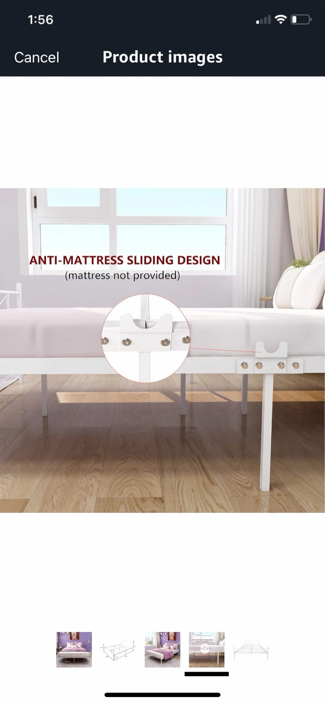 Metal bed frame-queen - photo 3