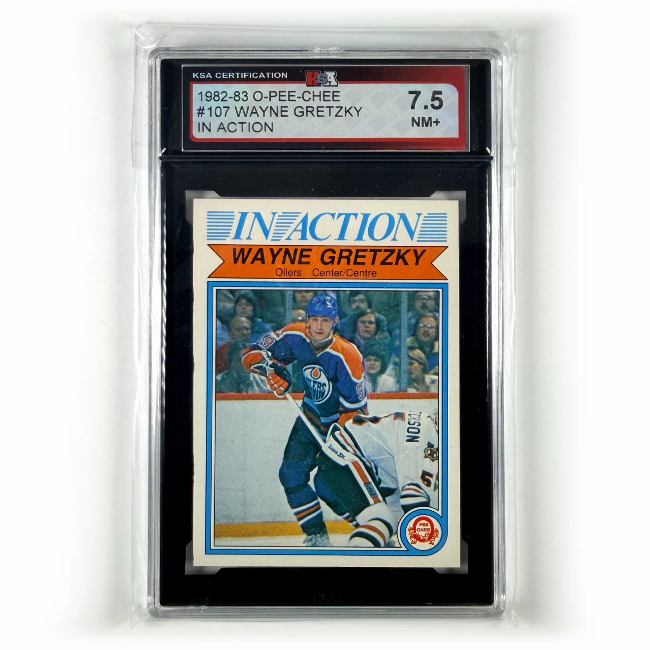 1982 OPC #107 Wayne Gretzky In Action KSA 7.5