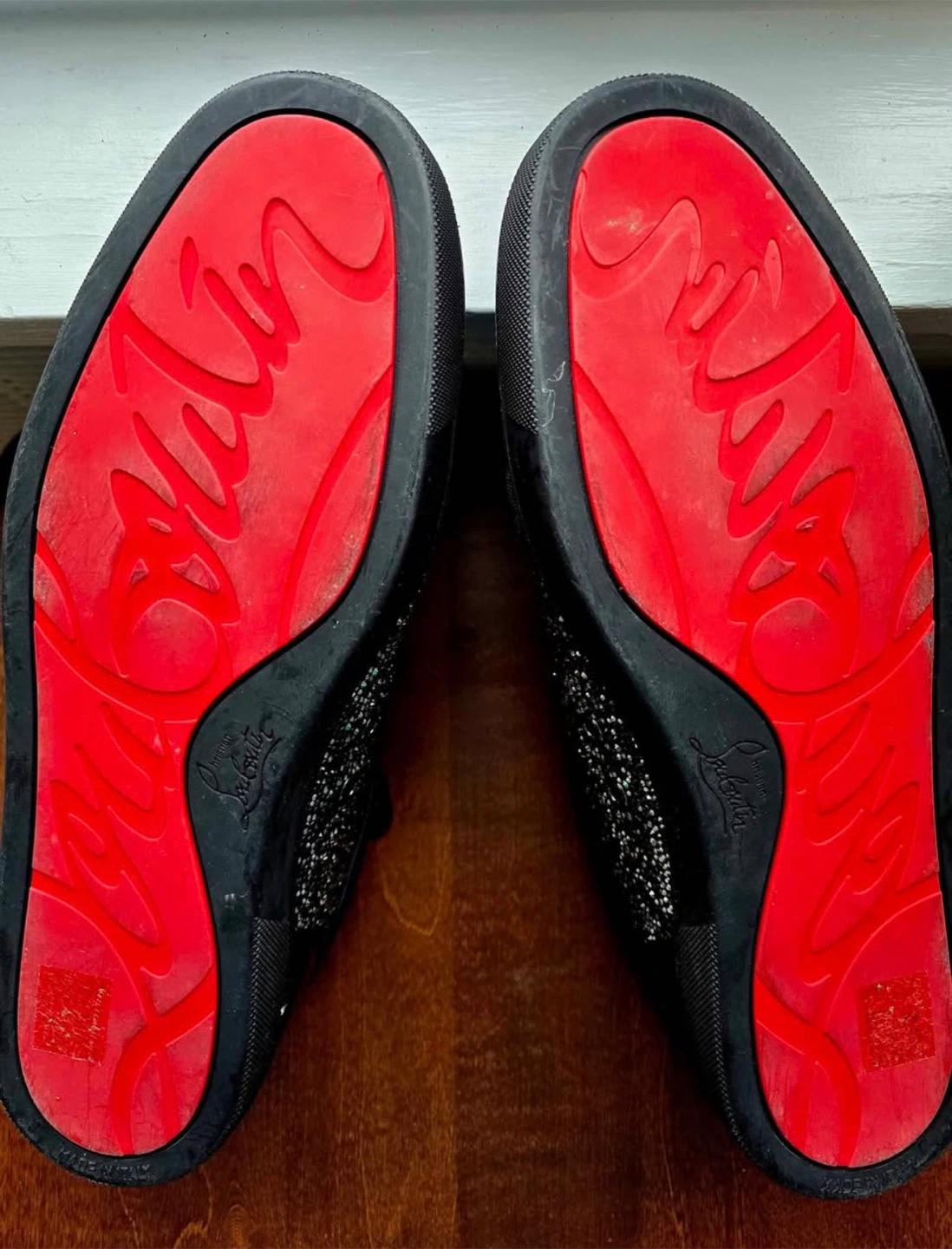 Christian Louboutin Black Crystal Sneakers - photo 2