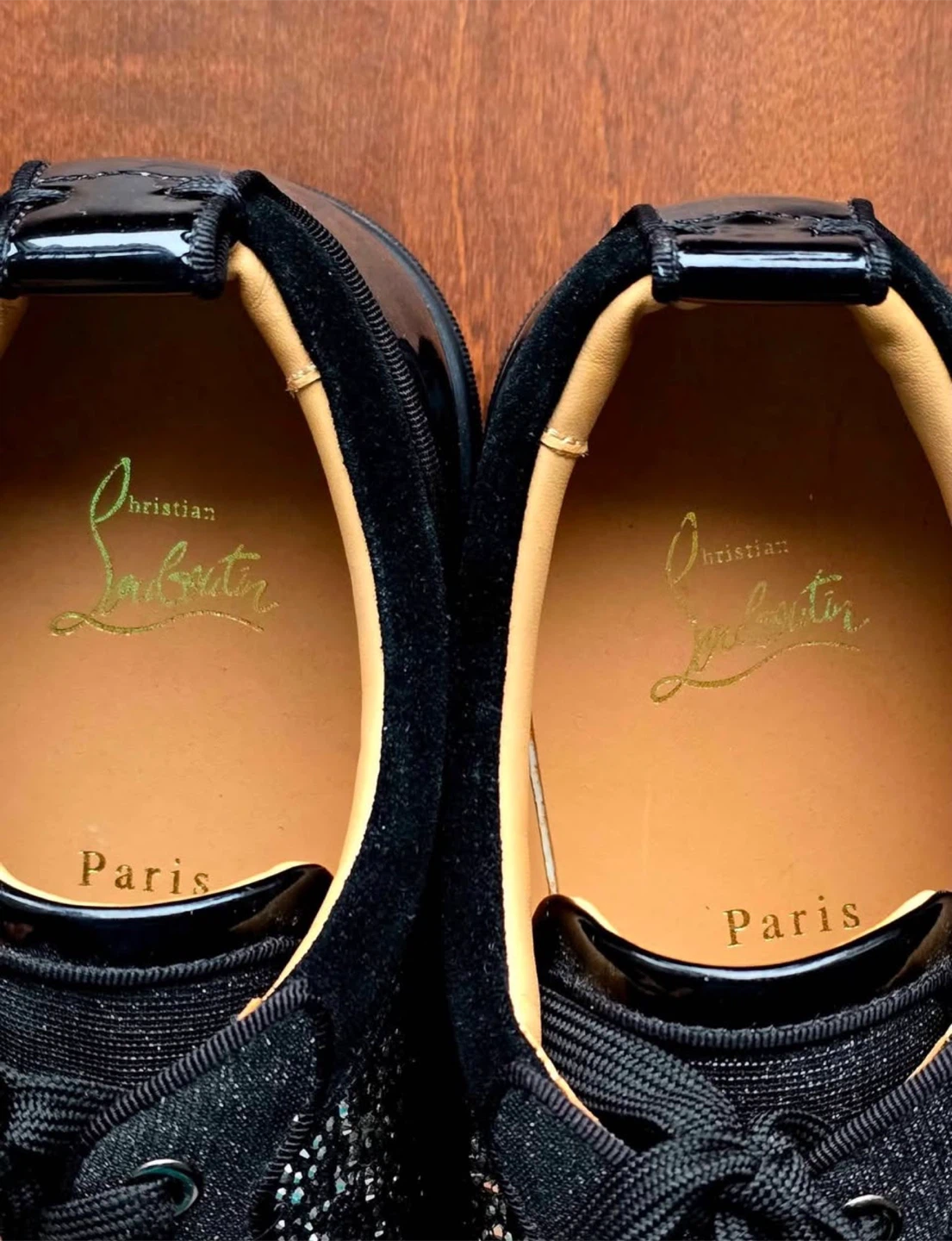 Christian Louboutin Black Crystal Sneakers - photo 3