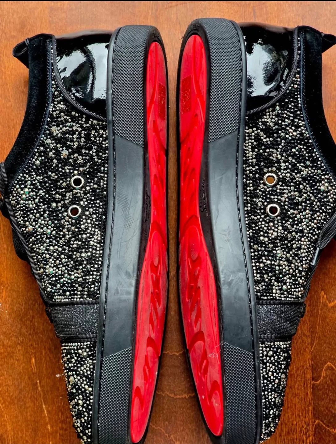 Christian Louboutin Black Crystal Sneakers - photo 4