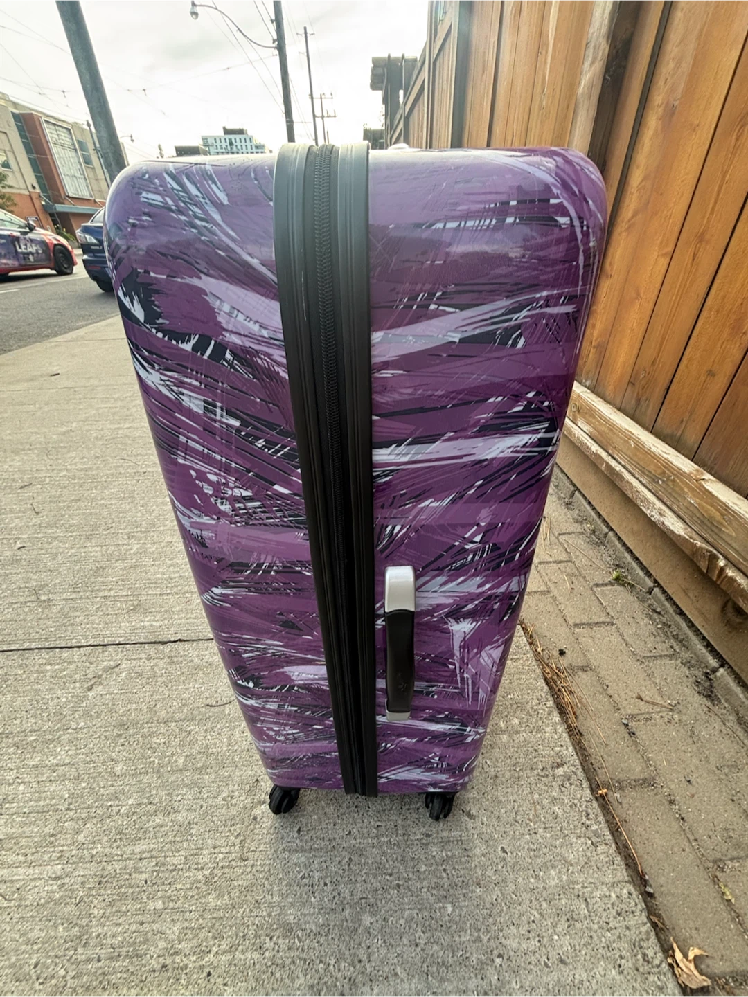 TAG Purple Abstract Print Hardside Spinner Luggage - photo 3