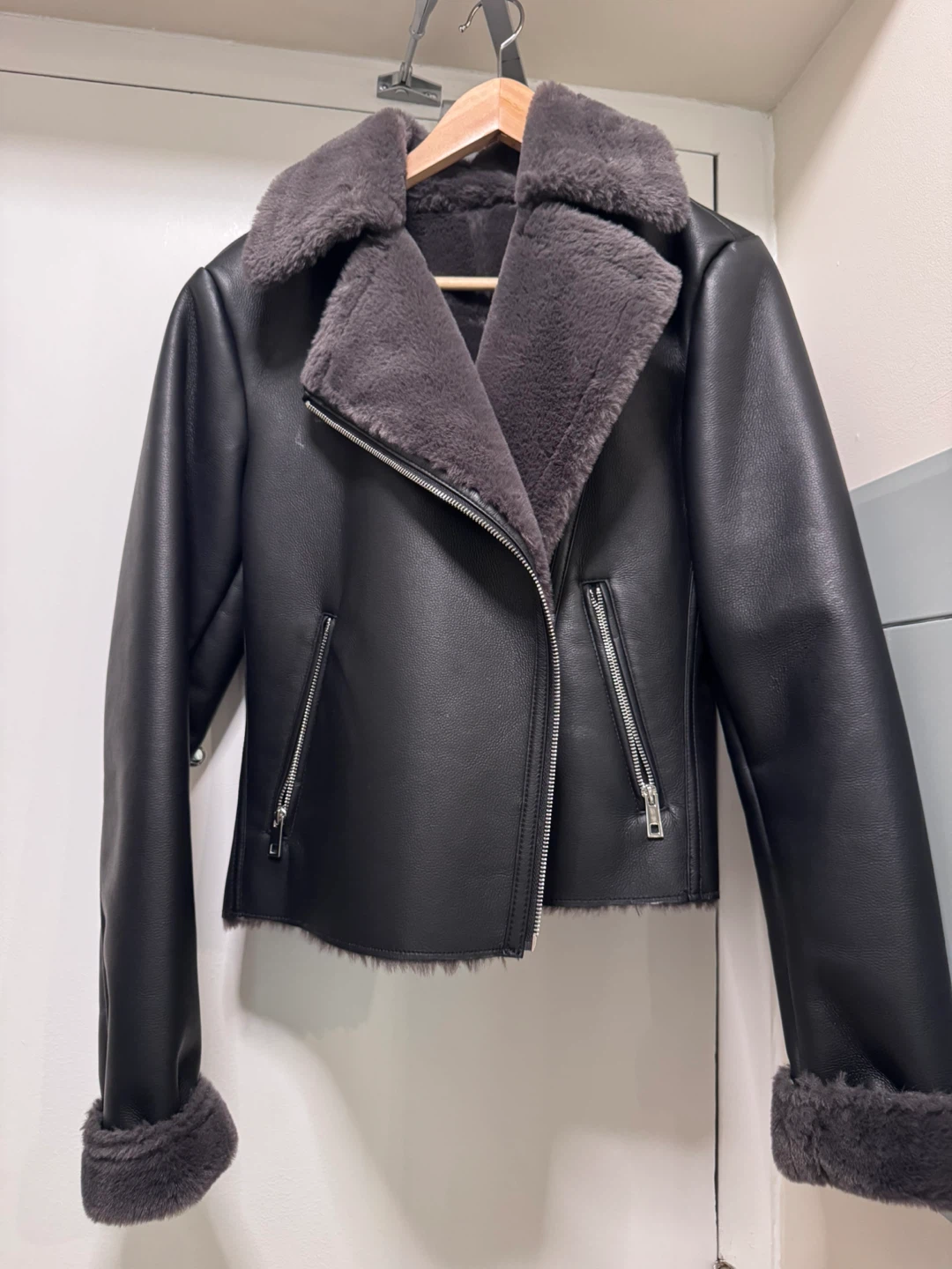 Leather Jacket (MANGO)