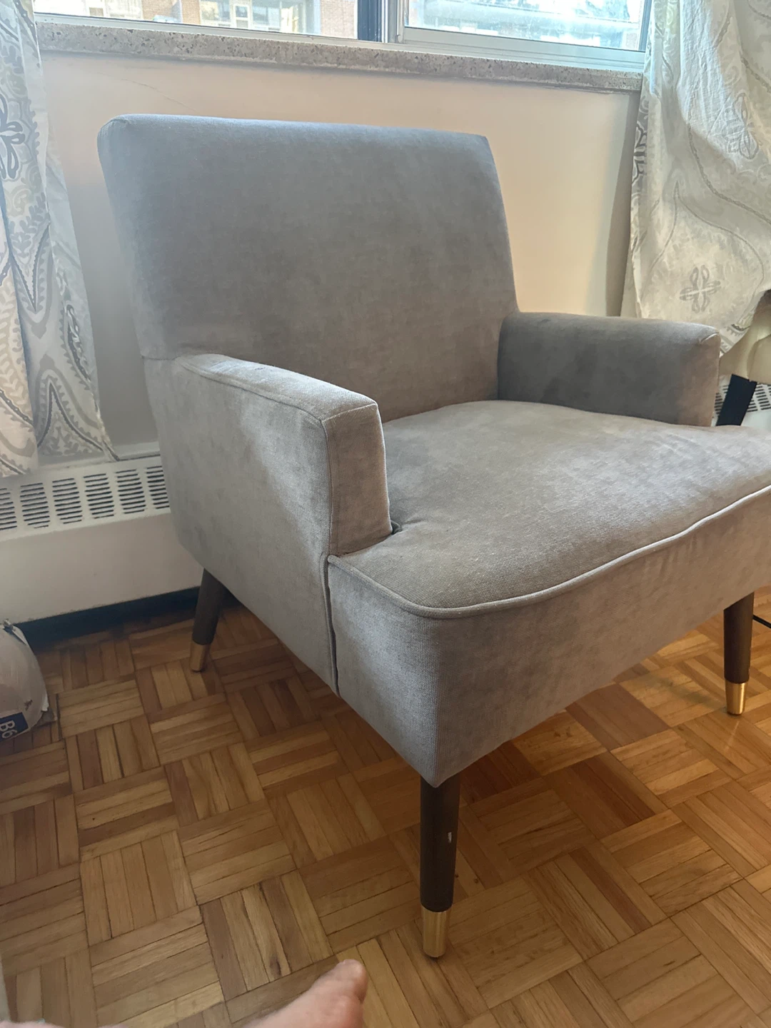 Chair (Modern Grey Accent Chair) - photo 2