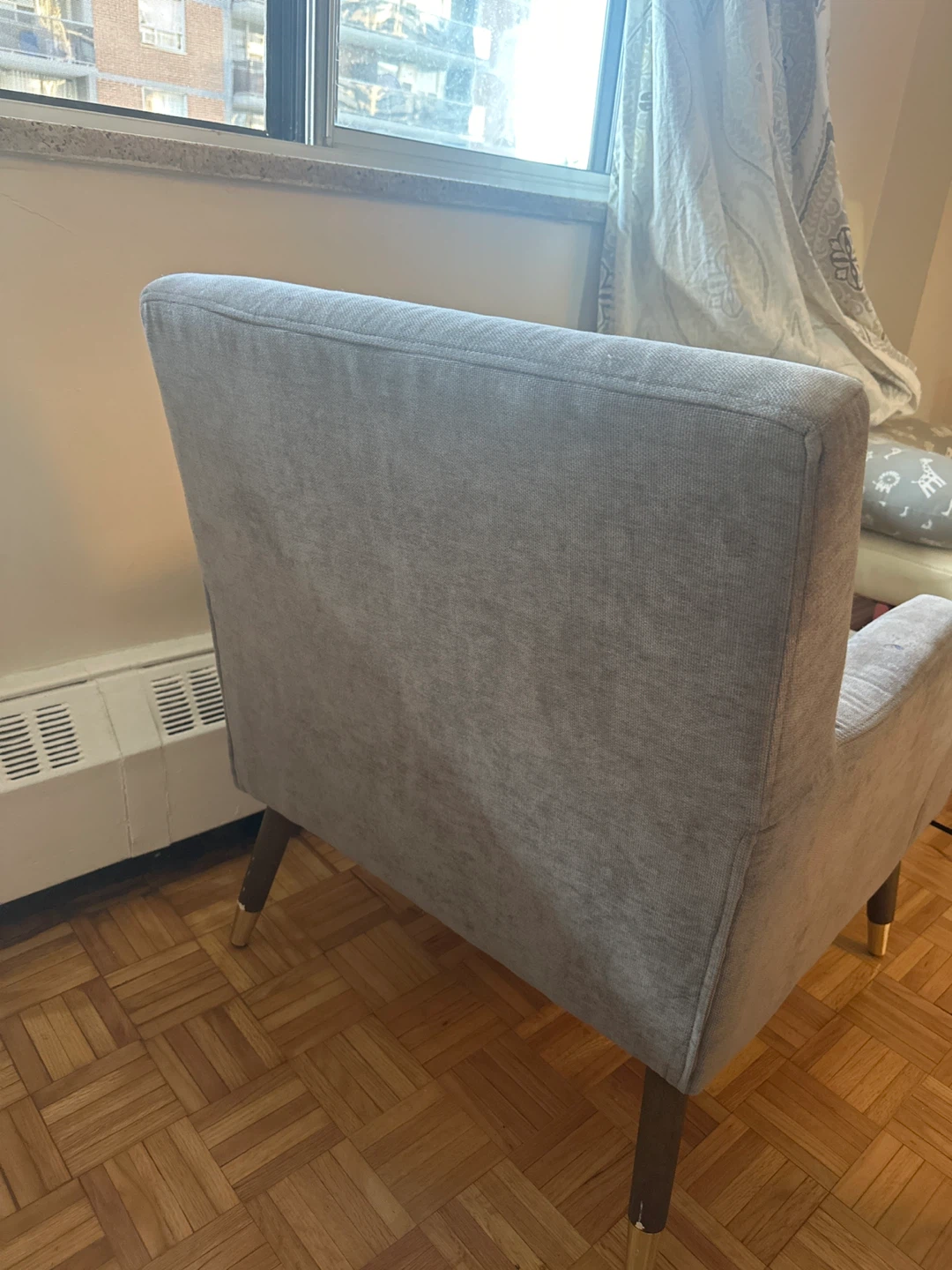 Chair (Modern Grey Accent Chair) - photo 3