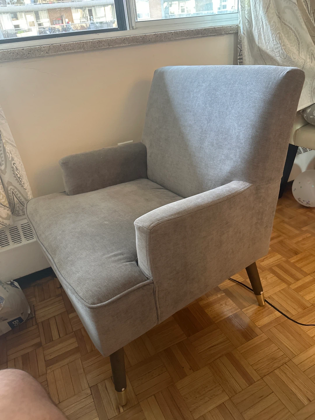 Chair (Modern Grey Accent Chair) - photo 4