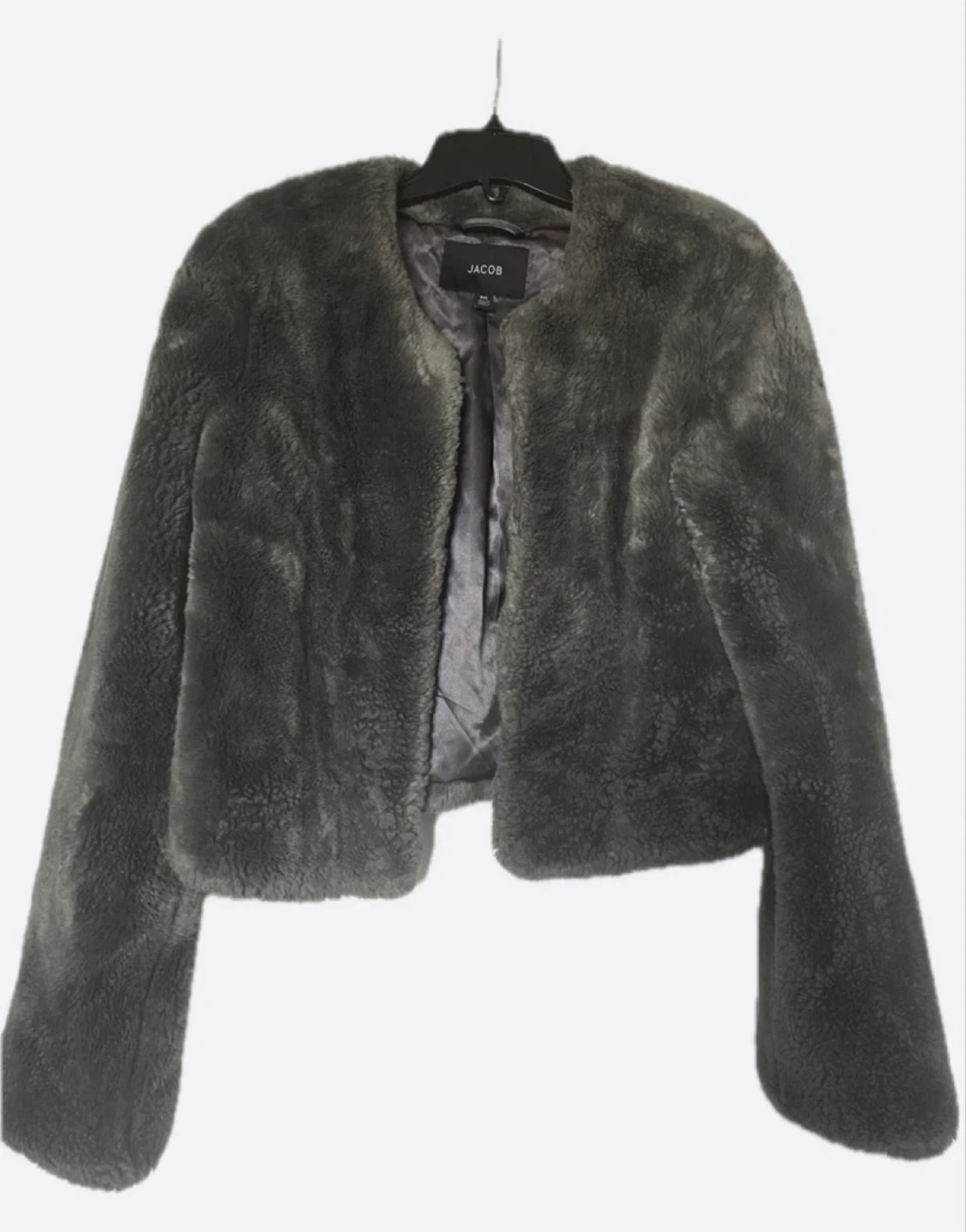 Jacob Grey Faux Fur Jacket