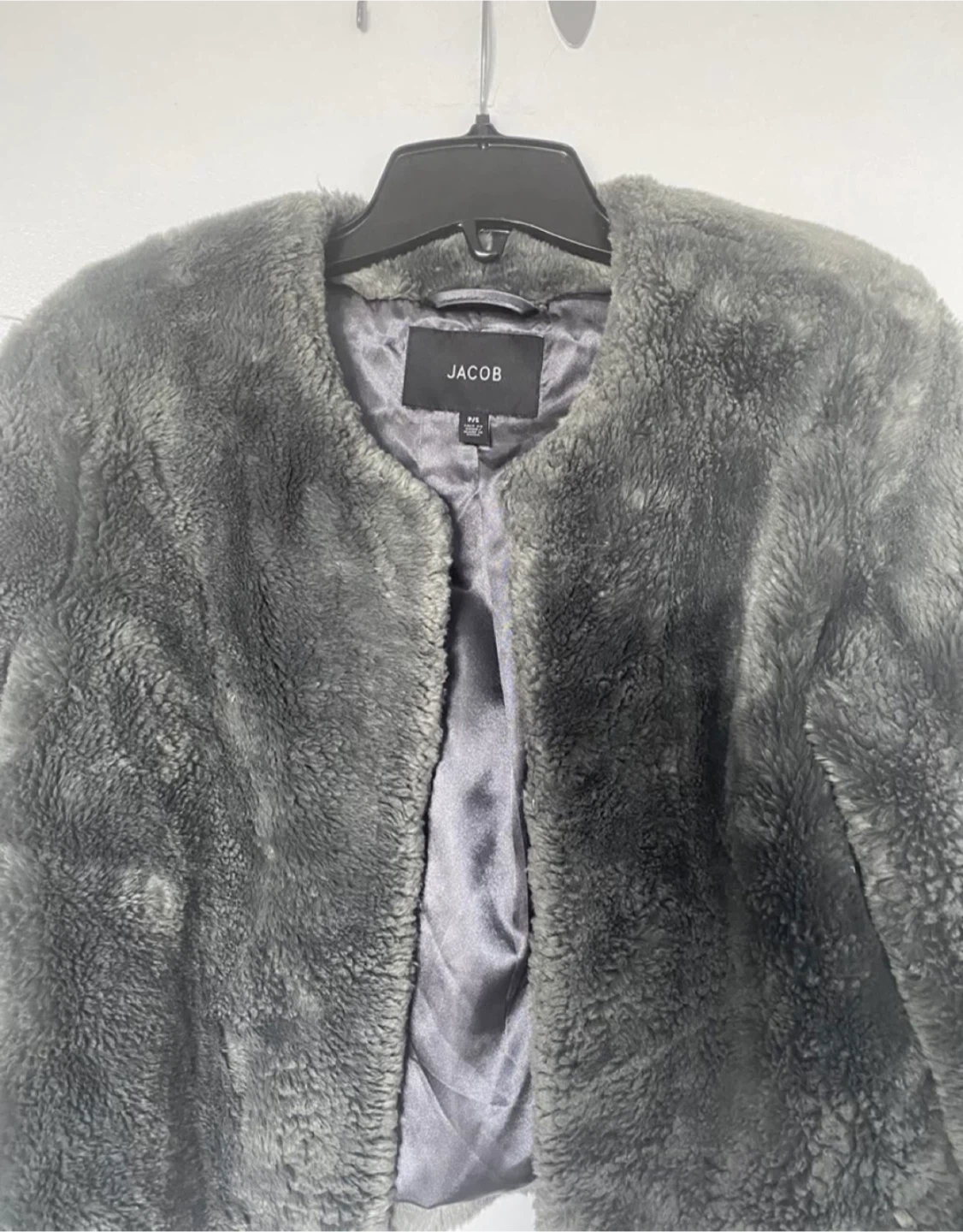 Jacob Grey Faux Fur Jacket - photo 2