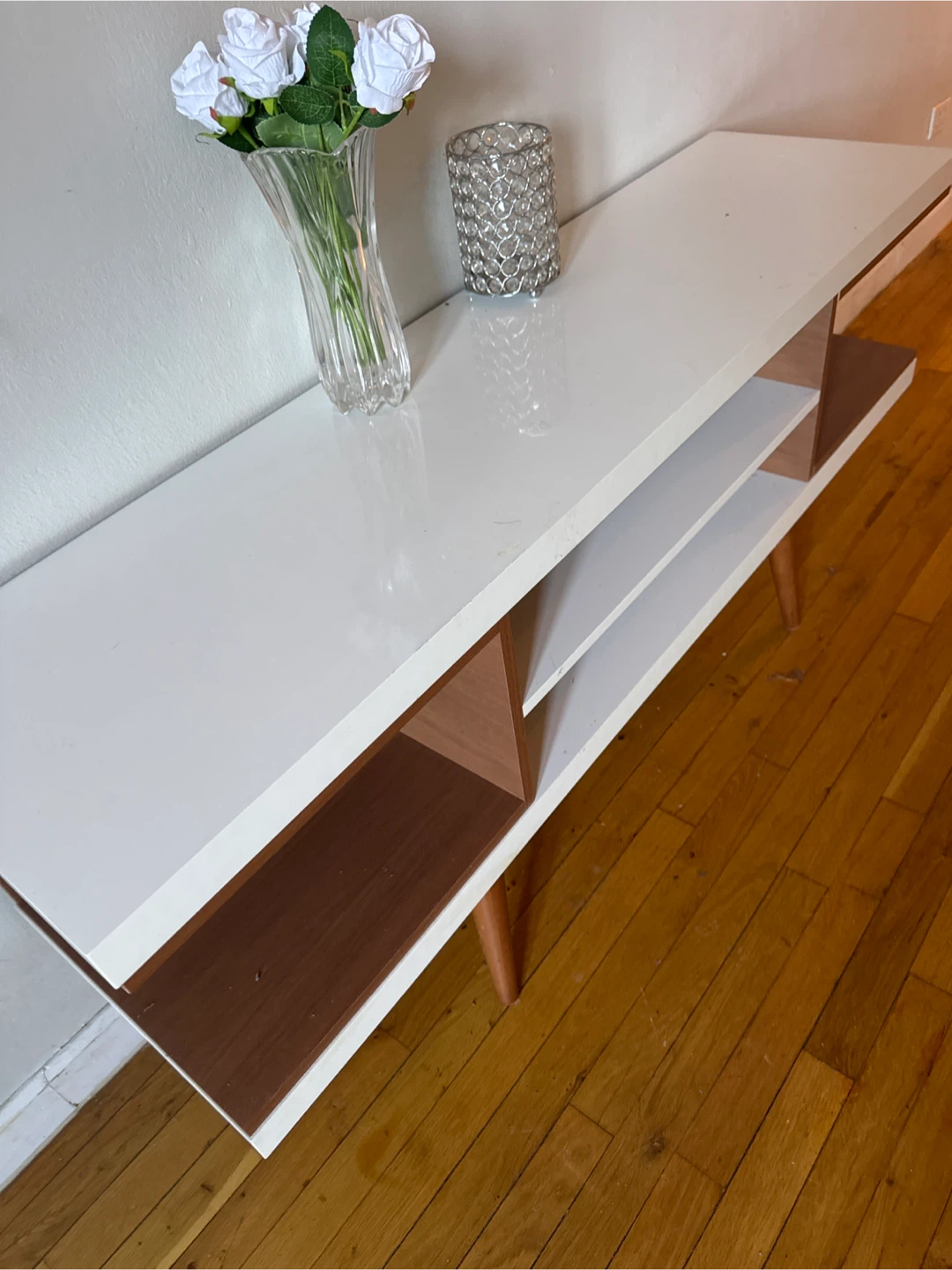 Mid-Century Modern TV Stand with Storage - photo 2