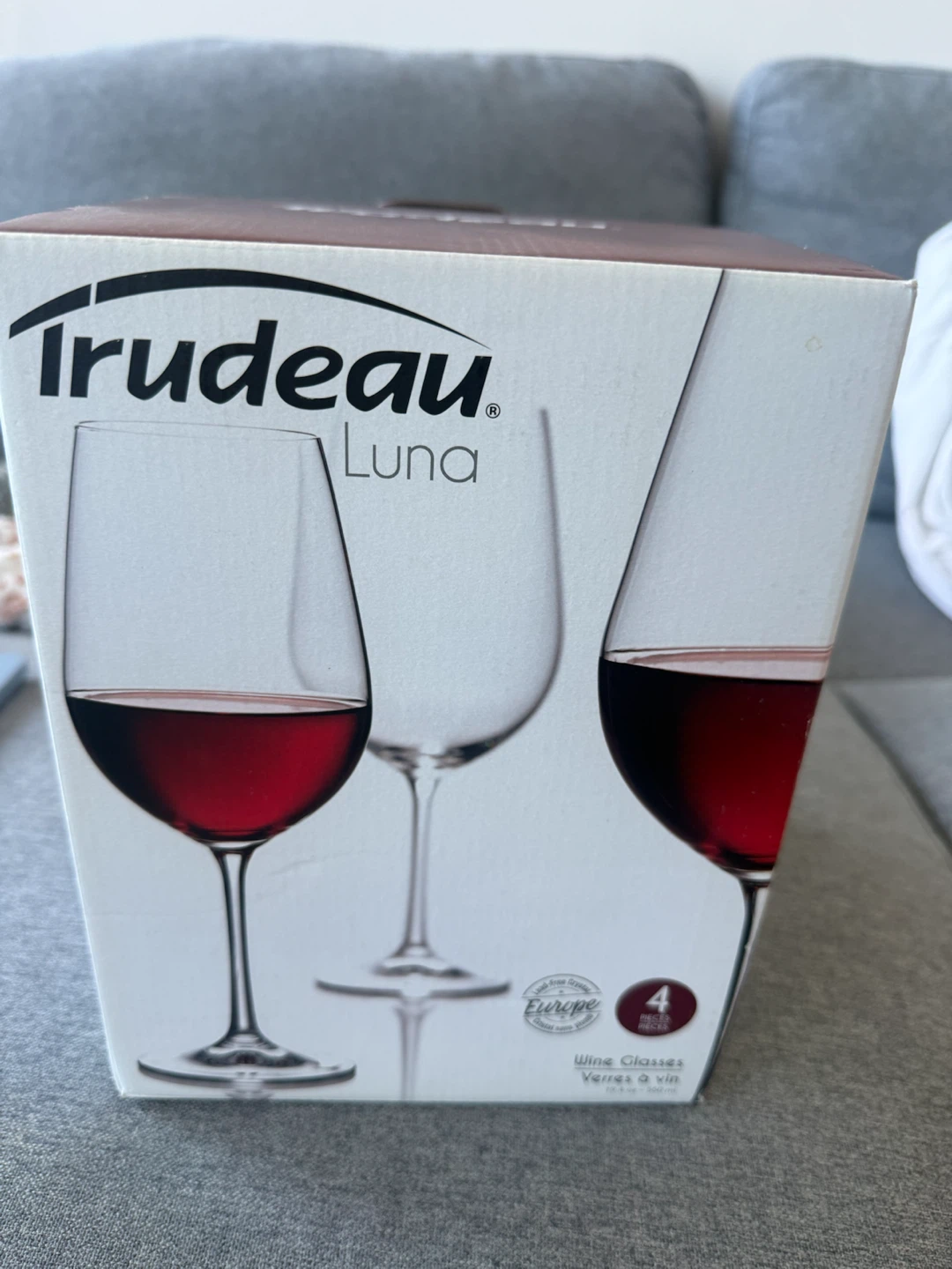 Trudeau Luna Wine Glasses - Set of 4