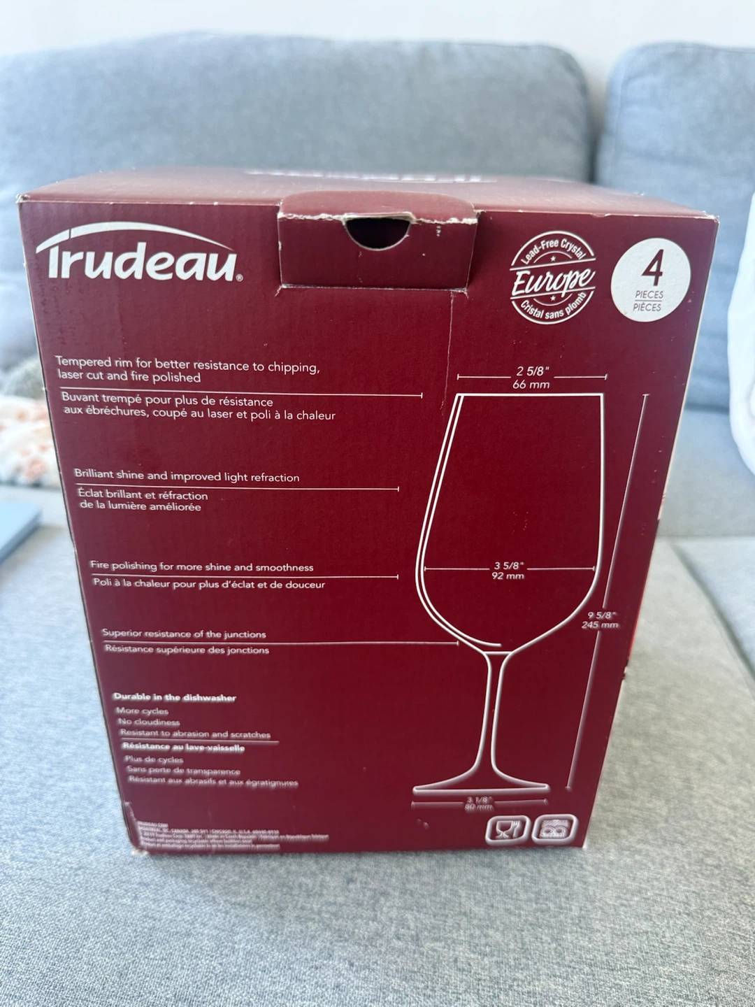 Trudeau Luna Wine Glasses - Set of 4 - photo 2