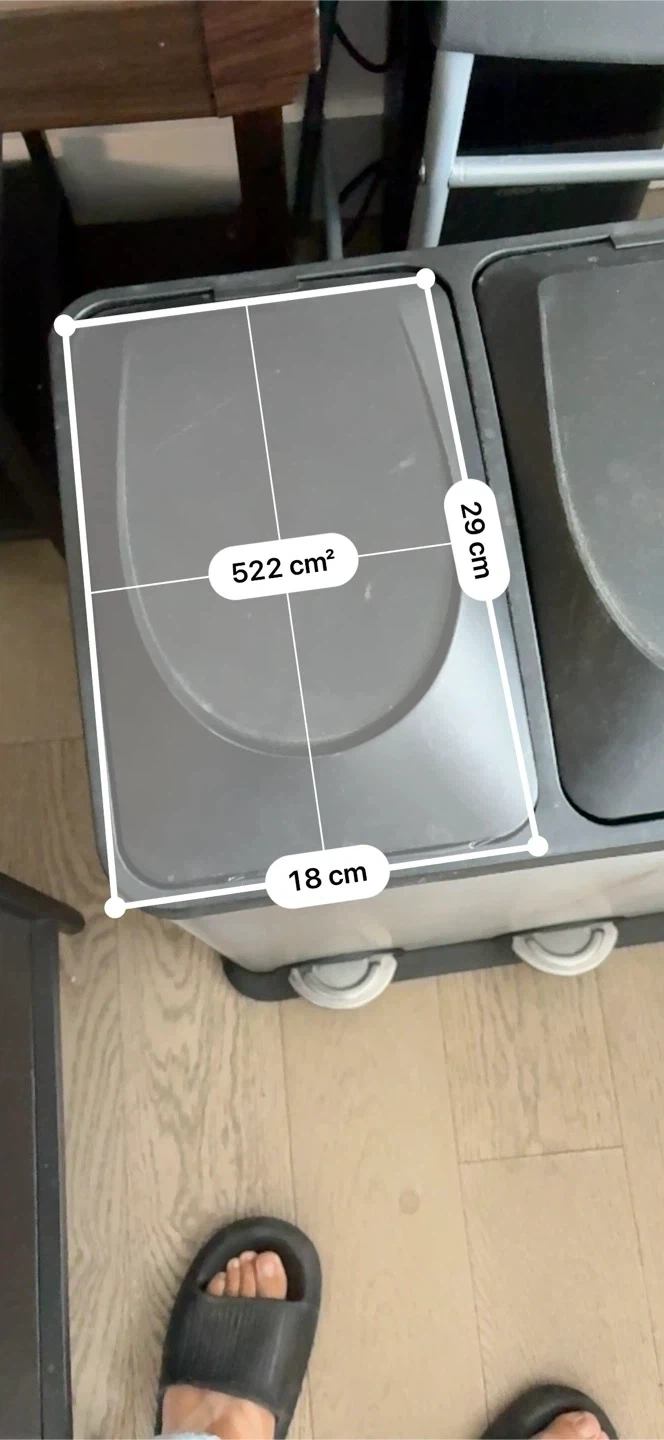 Triple Compartment Stainless Steel Trash Can - photo 3