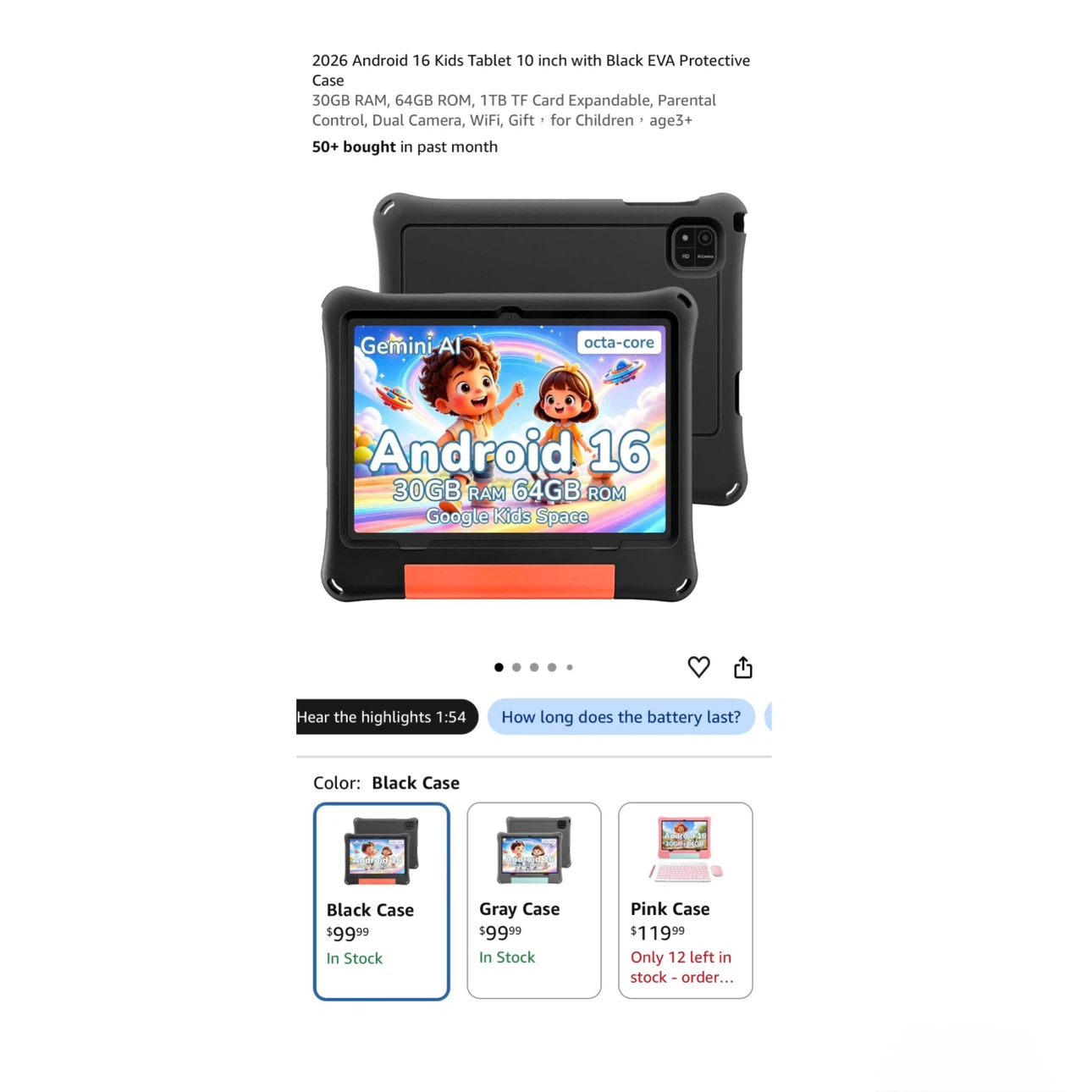 Brand new 2026 Android 16 Kids Tablet 10 inch