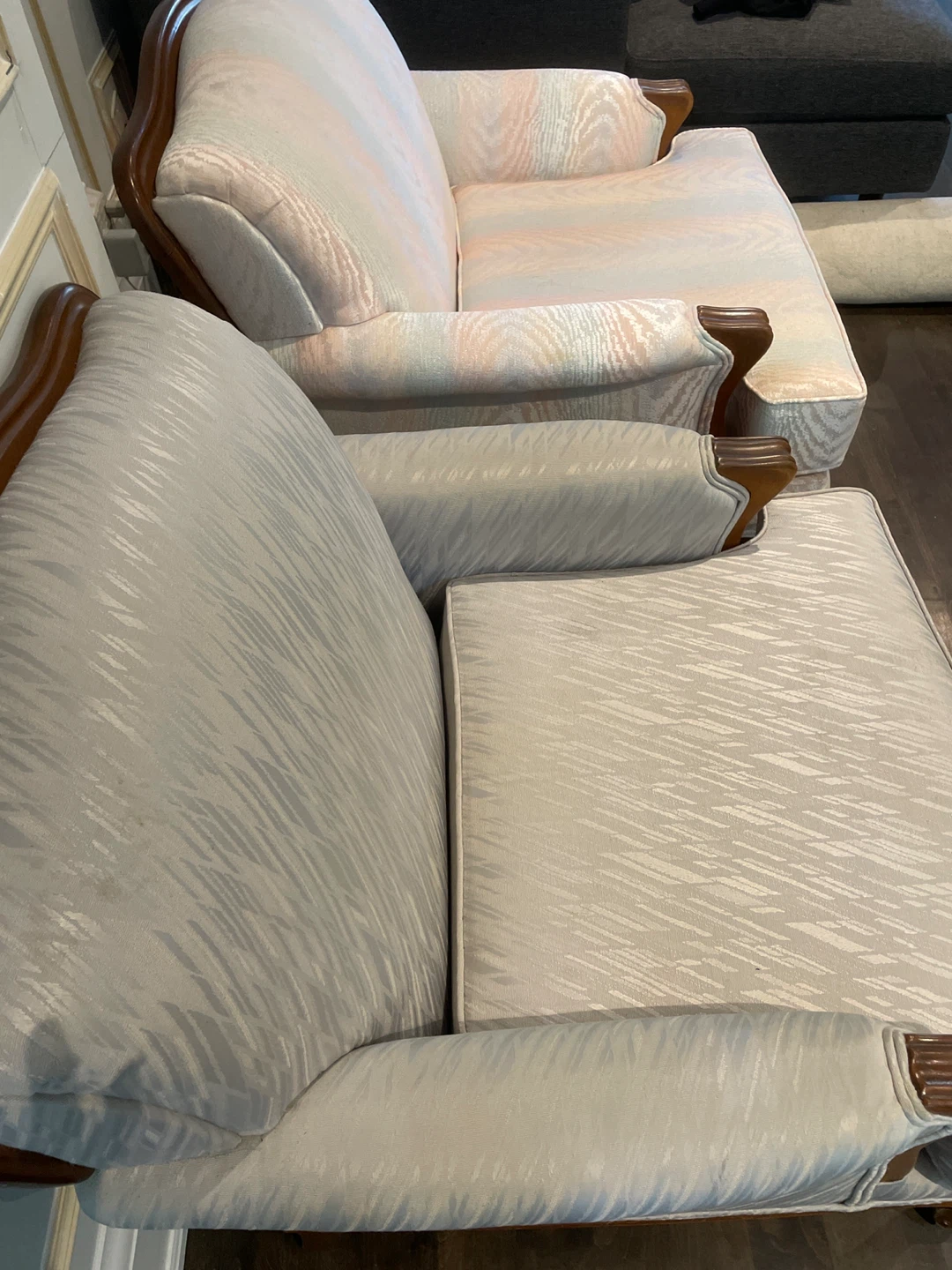 Accent Armchair with Upholstered Seat and Wood Accents - photo 3