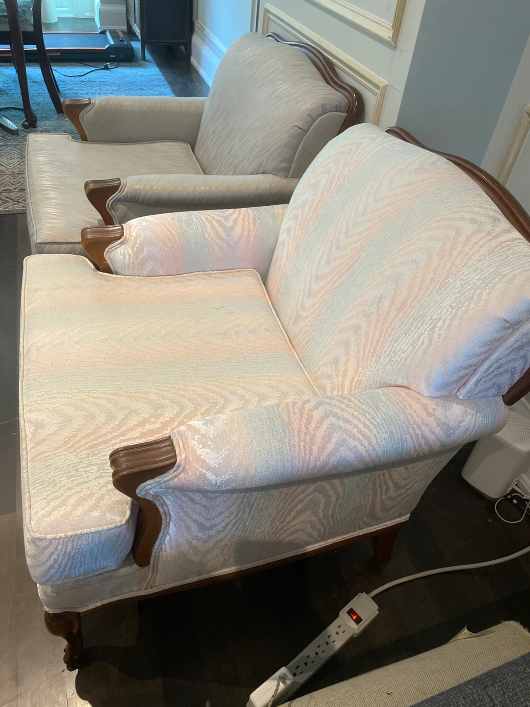 Accent Armchair with Upholstered Seat and Wood Accents - photo 5