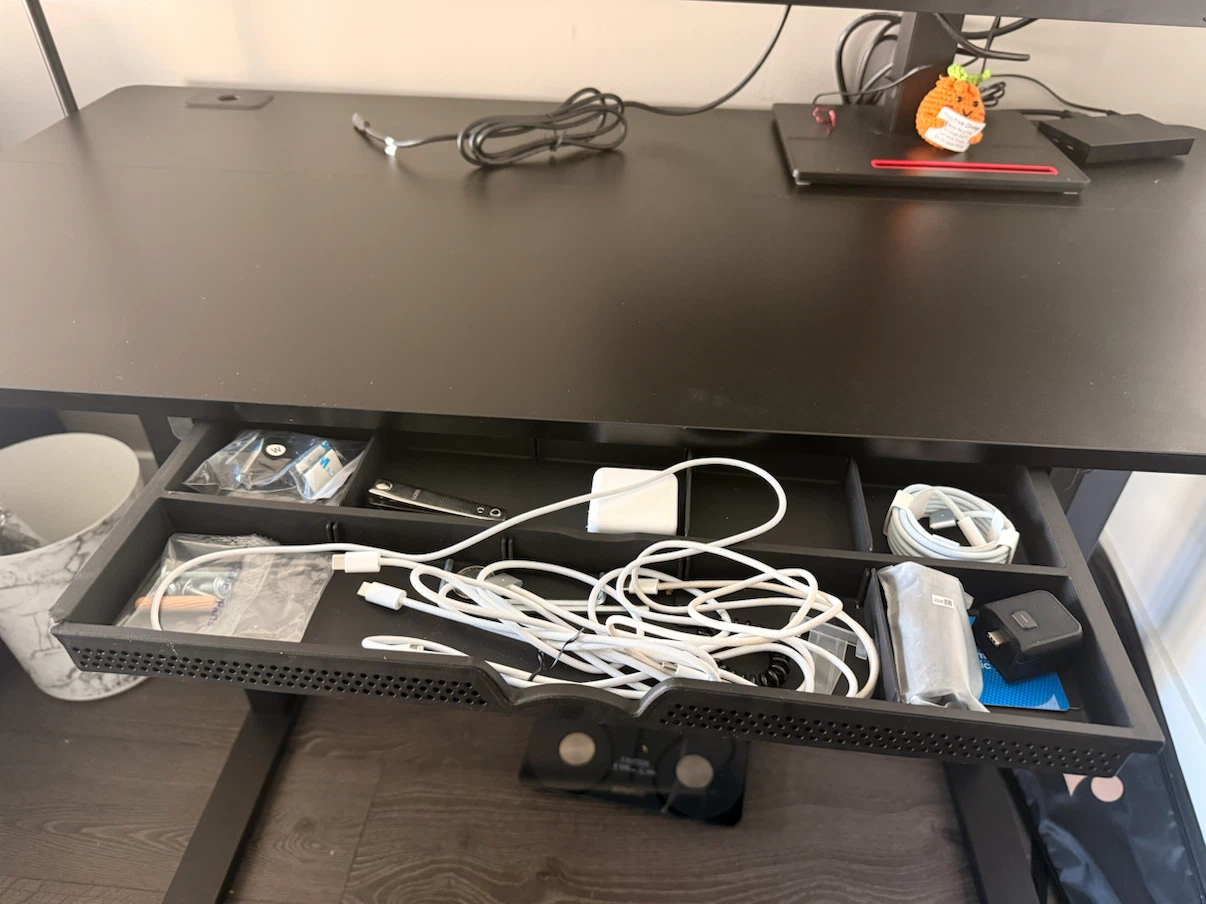 Black Electric Standing Desk with Drawer - photo 2
