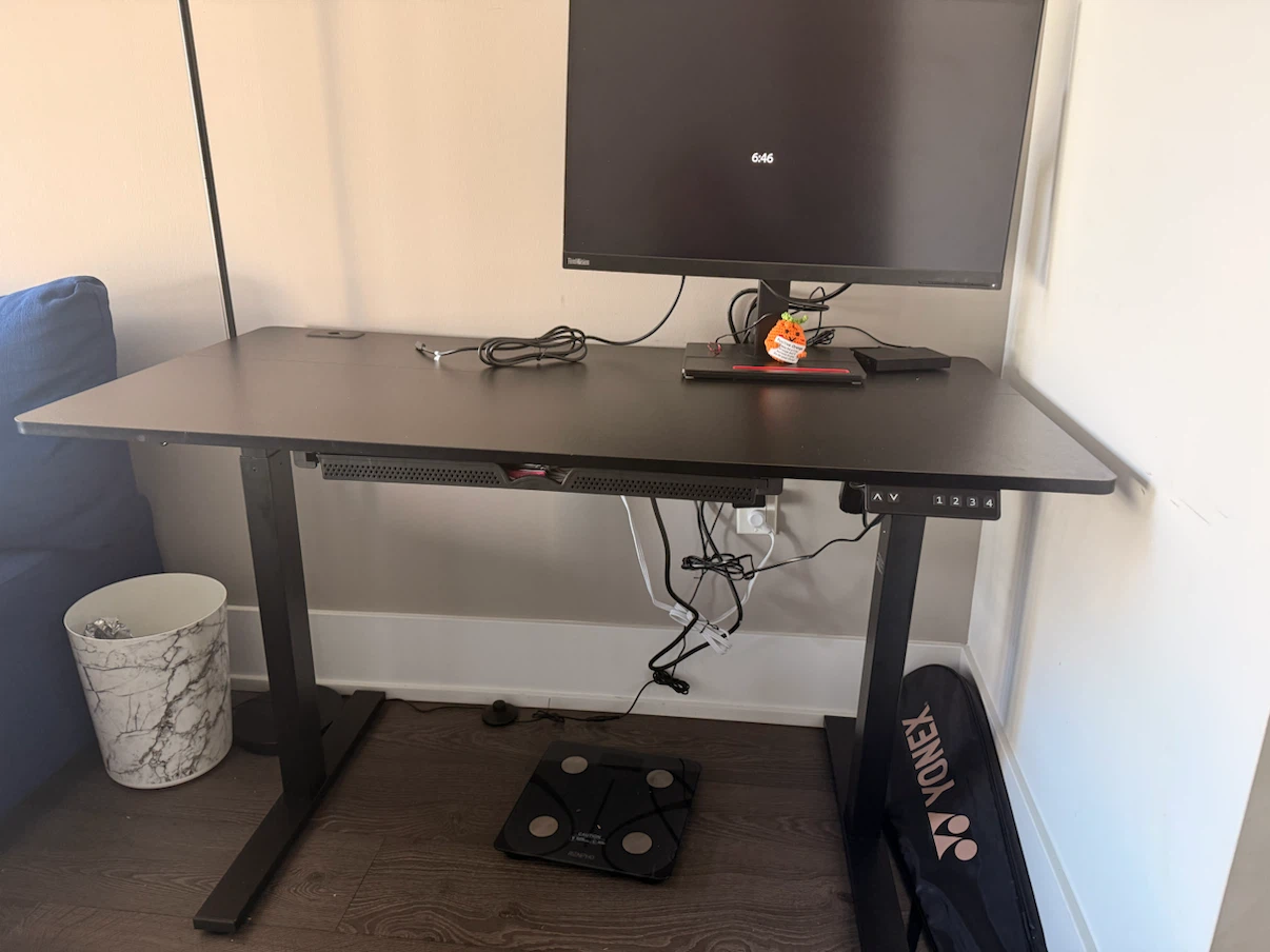 Black Electric Standing Desk with Drawer - photo 4