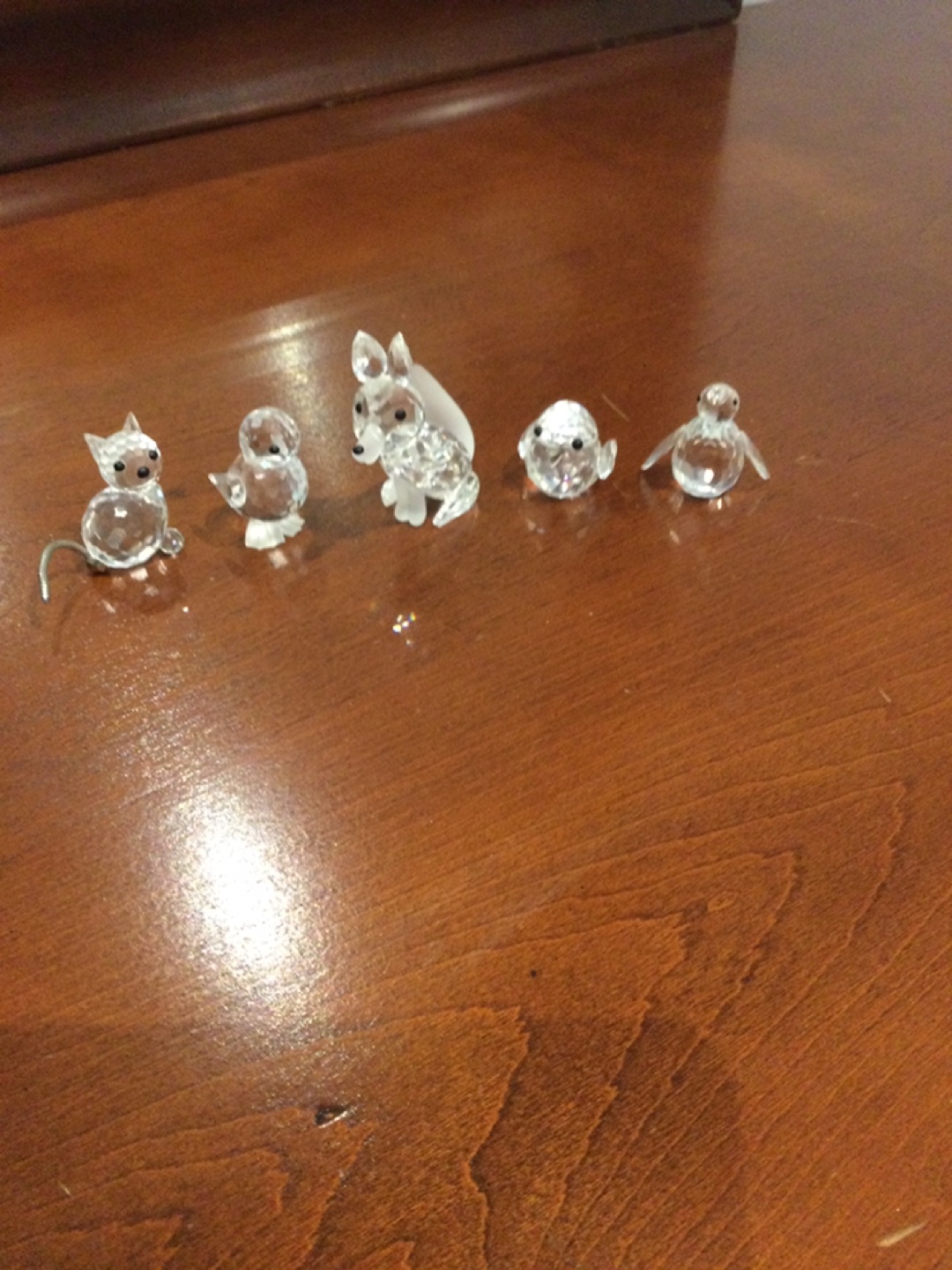 Crystal Animal Figurines and Mirror Set - photo 3