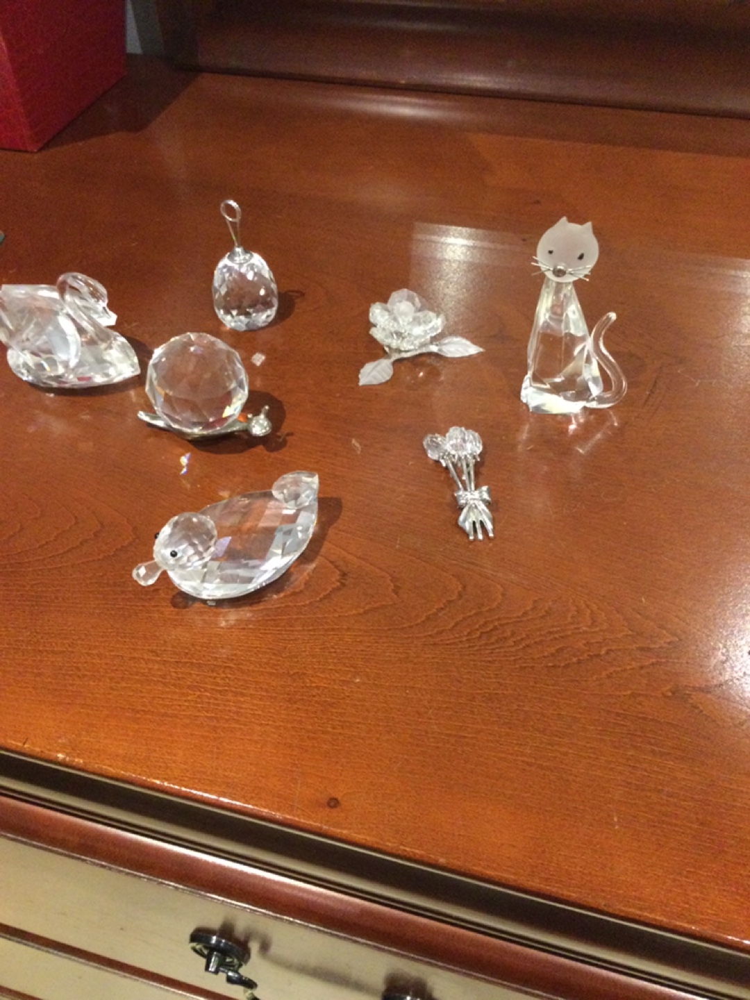 Crystal Animal Figurines and Mirror Set - photo 2