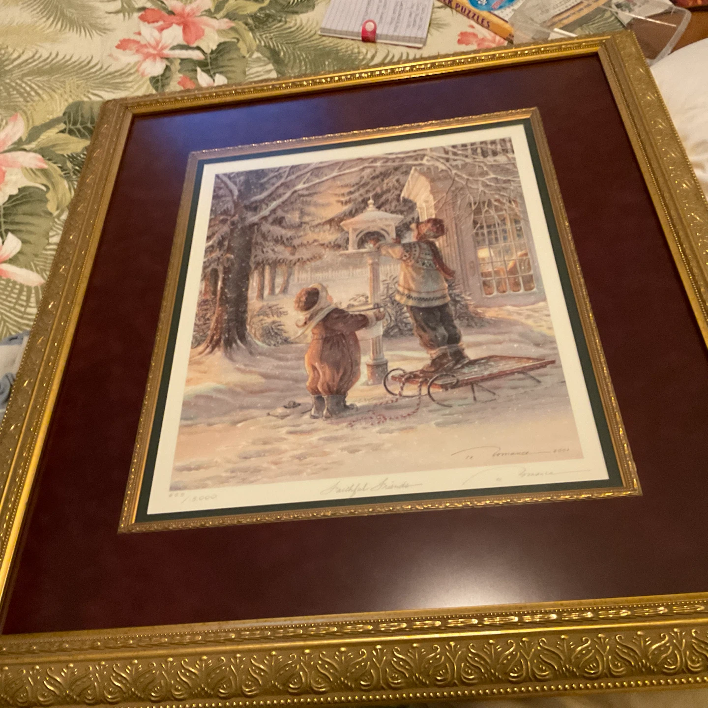 Framed Winter Scene Art Print