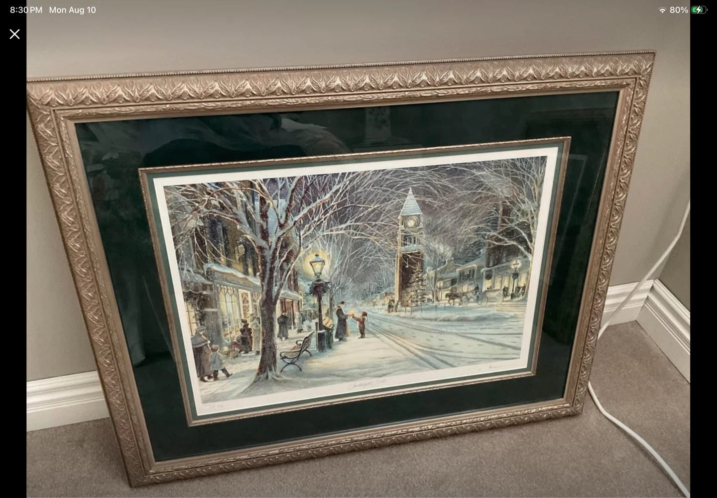 Framed Winter Scene Art Print - photo 2