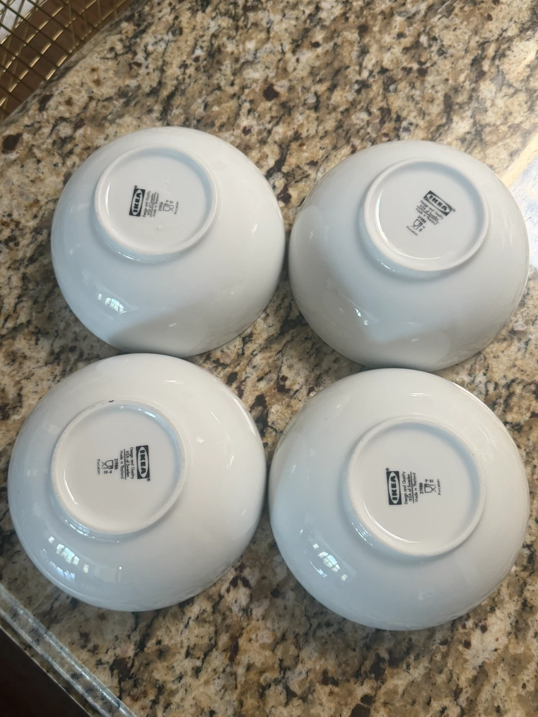 Set of 4 IKEA White Porcelain Bowls - photo 2