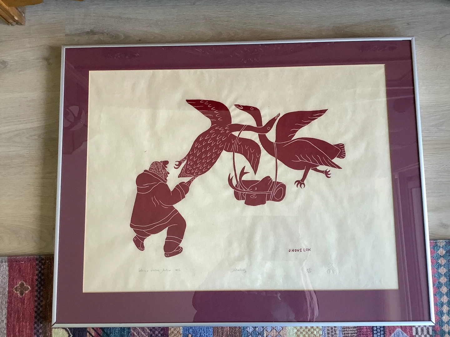 Inuit Artist Mona Ohoveluk’s Ltd Ed Stonecut “Stealing” 🐞