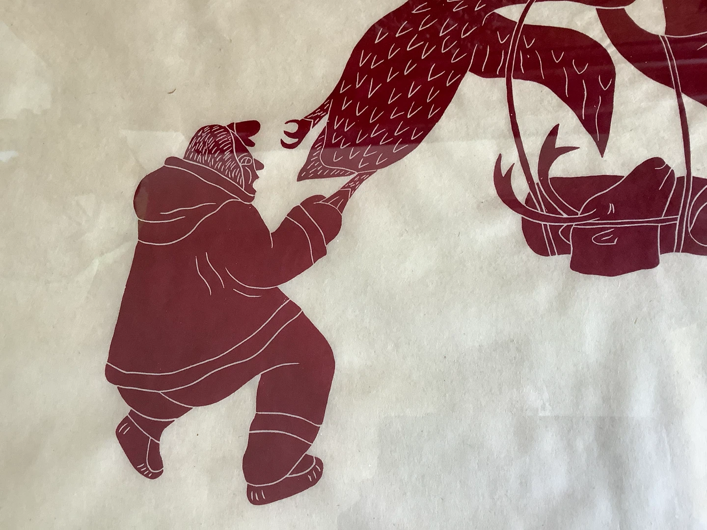 Inuit Artist Mona Ohoveluk’s Ltd Ed Stonecut “Stealing” 🐞 - photo 3