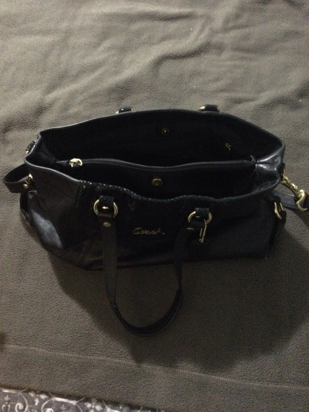 Black Coach Leather Handbag