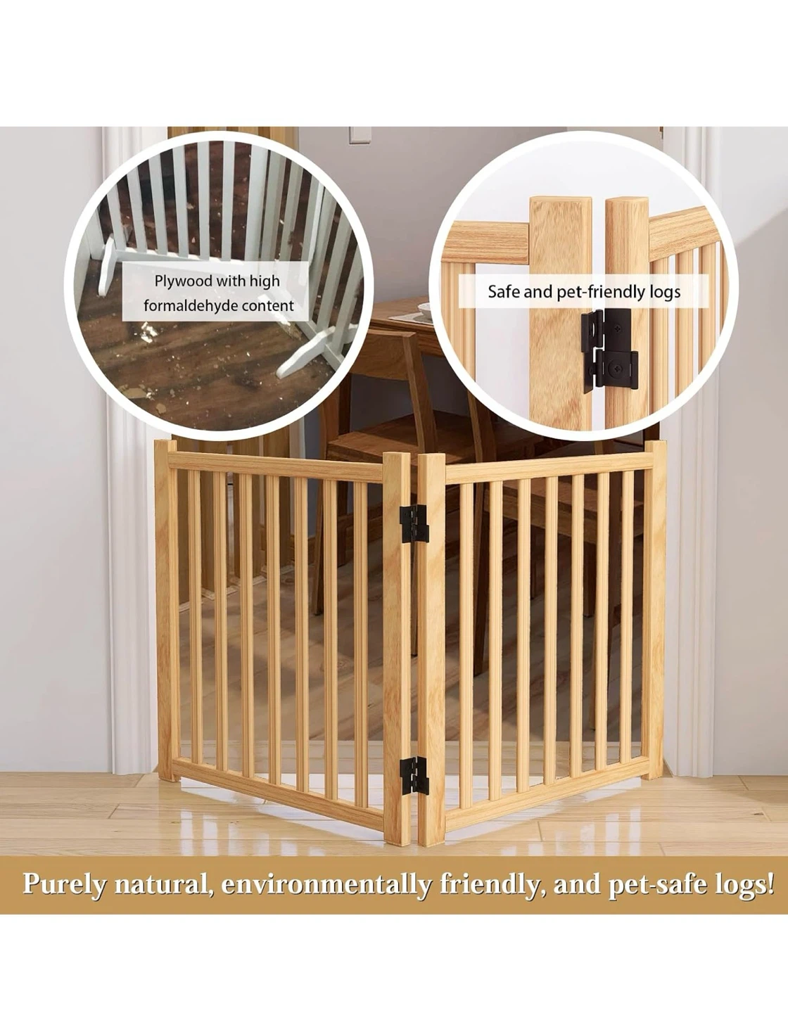 Solid Wood Freestanding Pet Gate SFP - photo 4