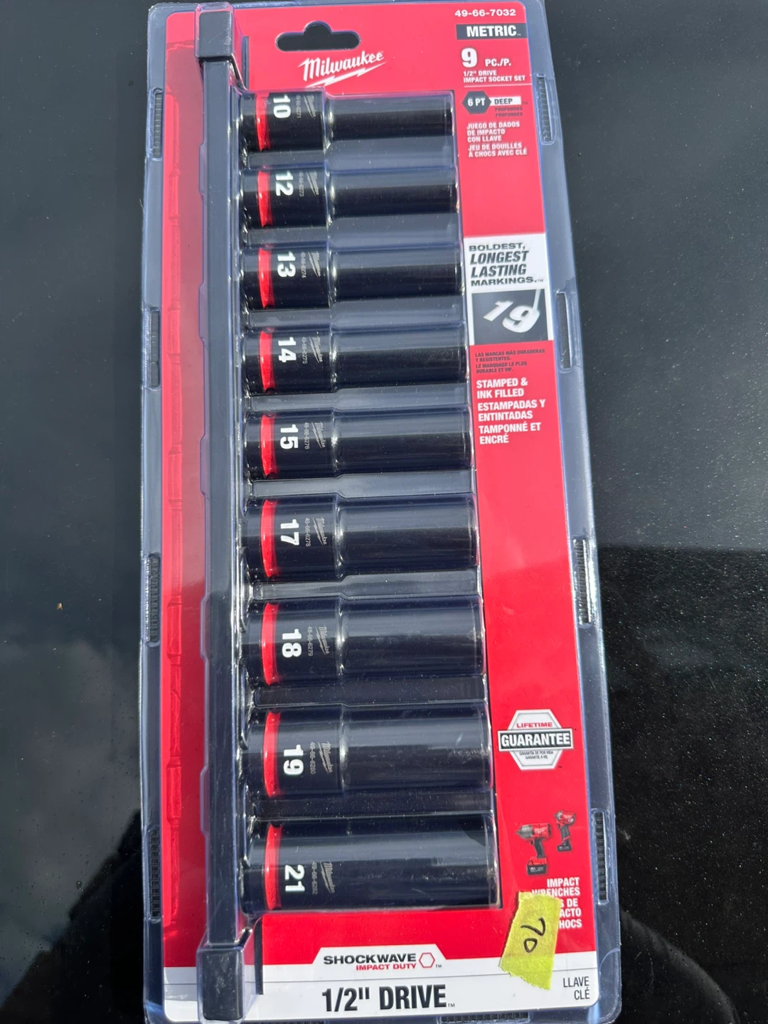 Milwaukee 9 PC 1/2" Drive Deep Impact Socket Set