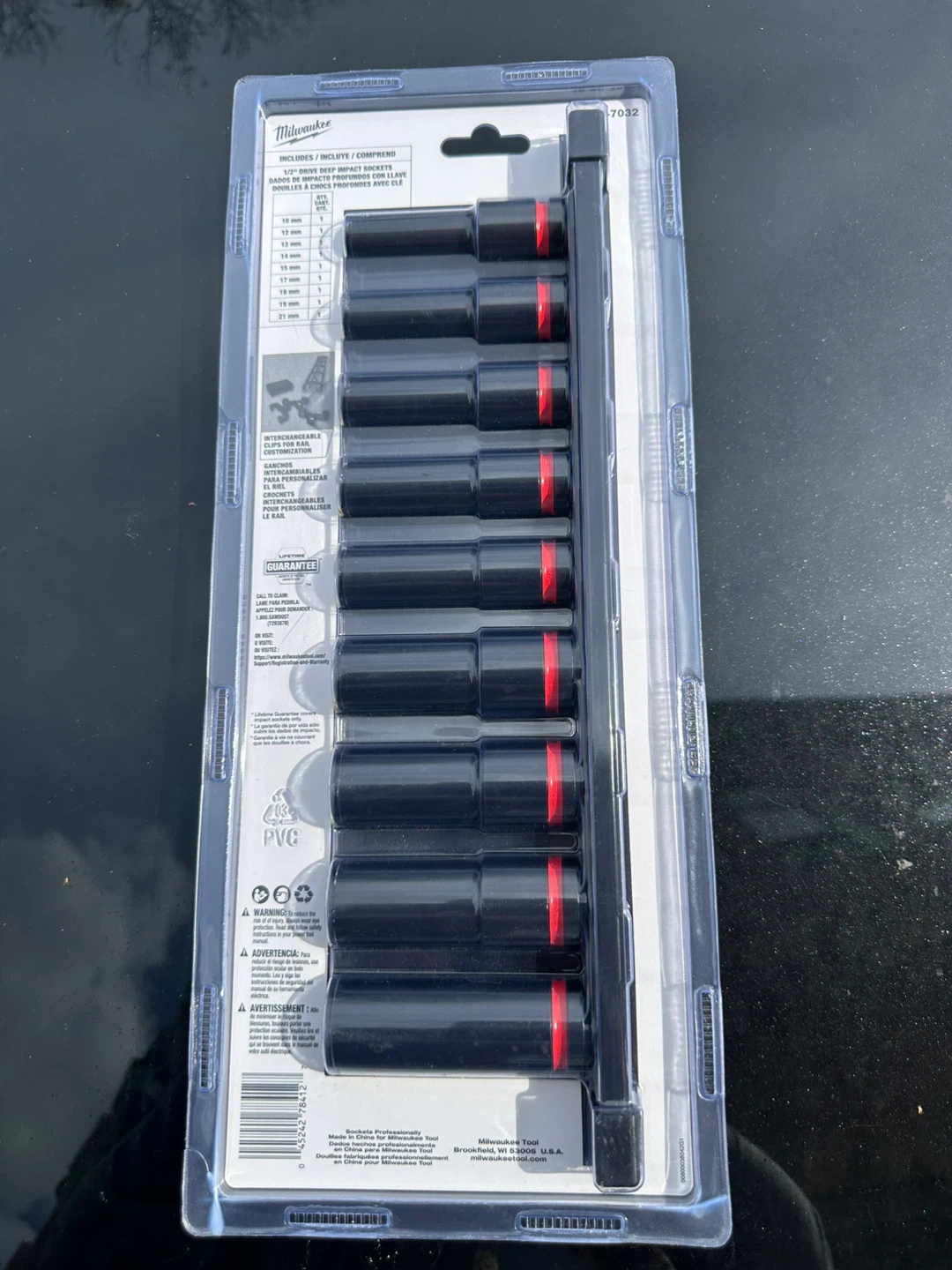 Milwaukee 9 PC 1/2" Drive Deep Impact Socket Set - photo 2